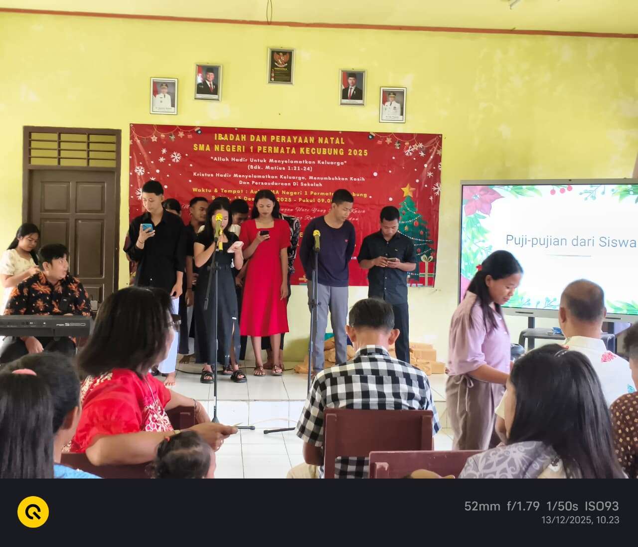 Ibadah dan Perayaaan Natal SMAN 1 Permata Kecubung tahun 2025